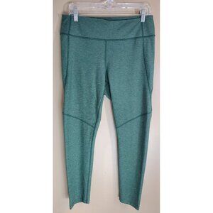 Women's Outdoor Voices Green Heathered Polyester Spandex Blend Leggings, XL